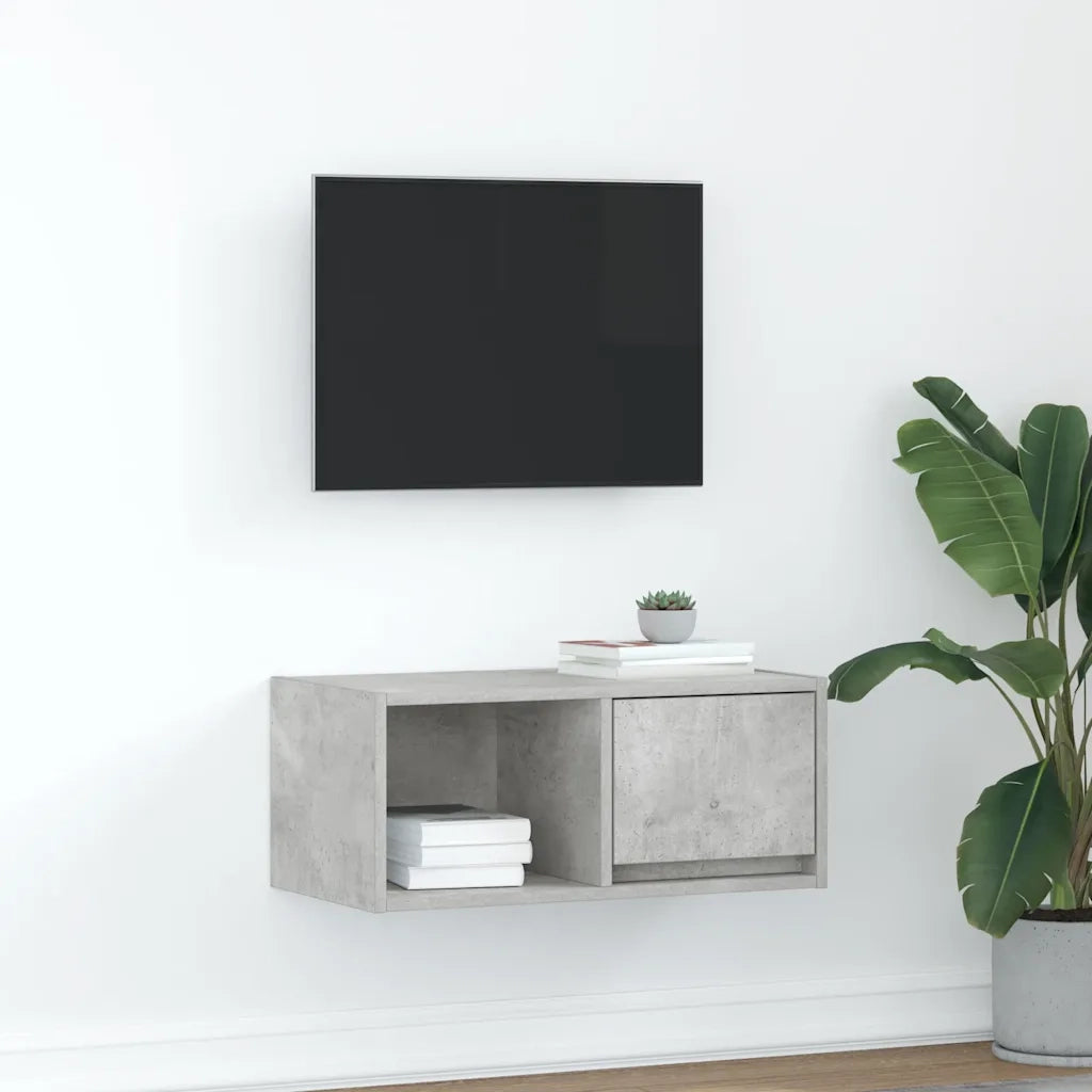 Mobile per TV Grigio Cemento 60x31x25,5 cm Legno Multistrato 861442