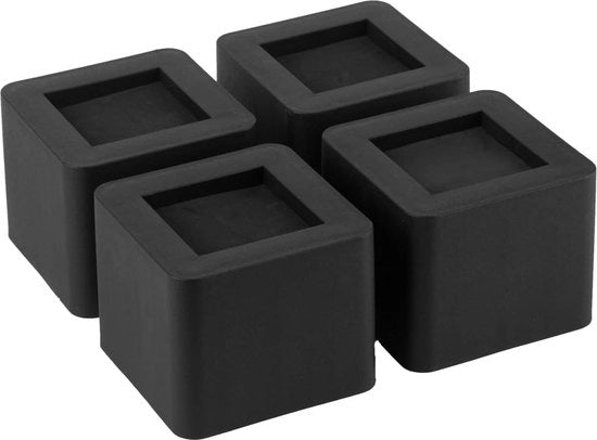 Altezza del letto 275 pollici | Design per uso pesante Altezza del letto | 4 pezzi | Nero