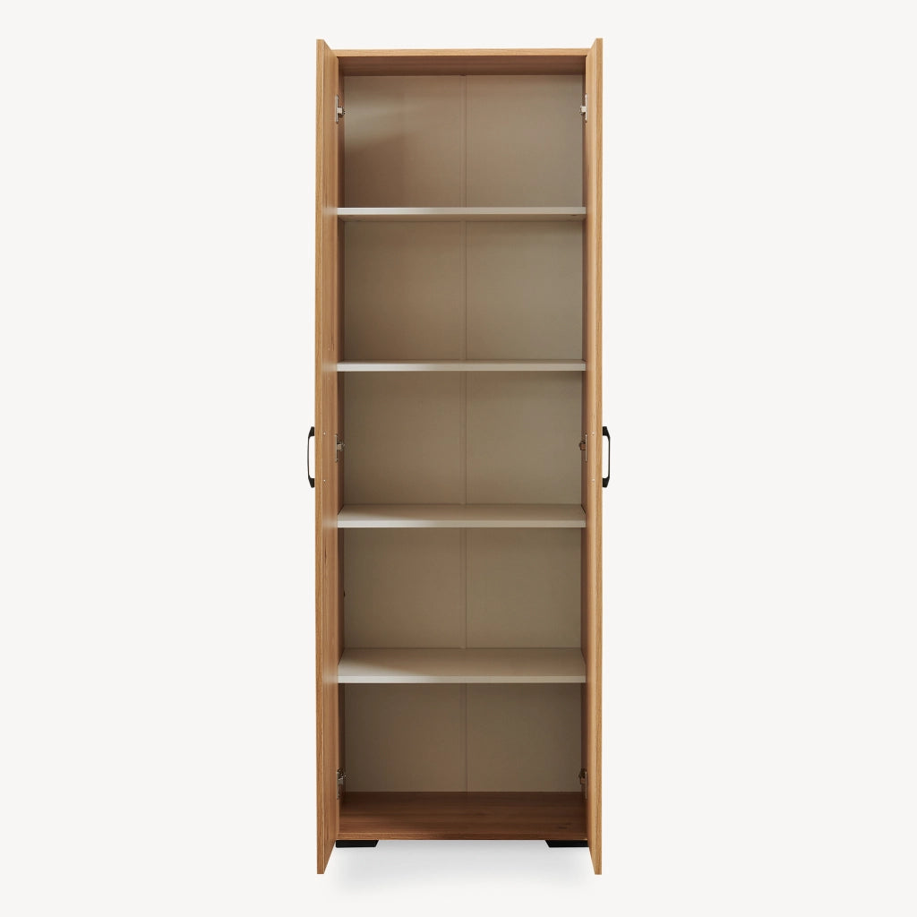 Armadio Multifunzionale Chalvefted a 2 Ante e 5 Ripiani 175x60x35 cm - Effetto Rovere [en.casa]