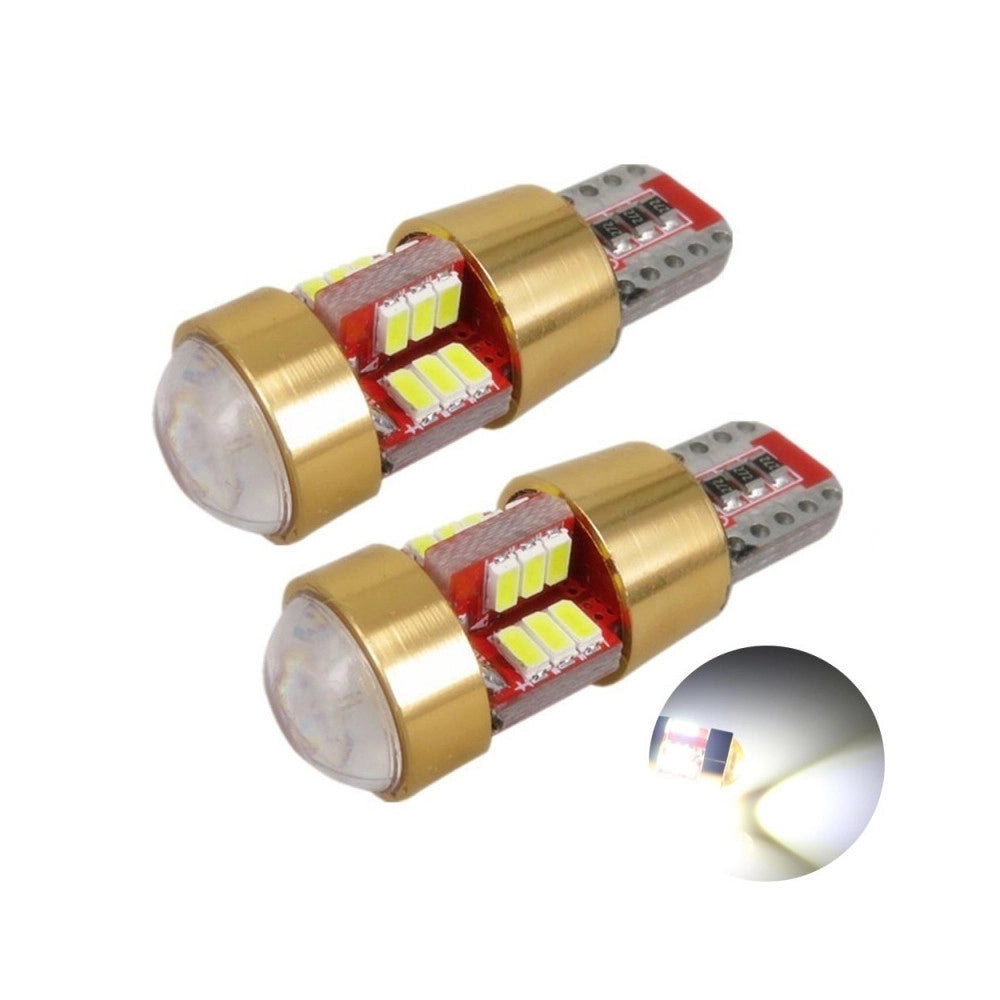 Trade Shop - Coppia Lampadine Luci 12v 3w Led Canbus T10 W5w Light Bulbi Bulbo Luce Freddo -