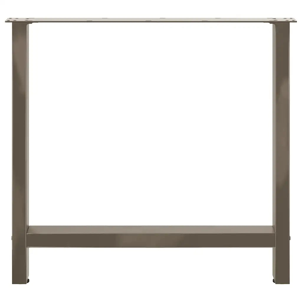 Gambe per tavolo da pranzo in acciaio naturale 2 pz 70x(72-73) cm Acciaio 4013311