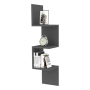 Budoni, Mensola 3 Ripiani, 105x25x25h cm Nero Antracite