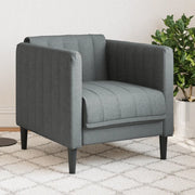 Poltrona-Divano Sedia-Poltroncina Grigio Scuro in Tessuto 313814