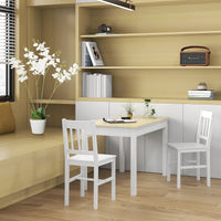 Tavolo da Pranzo 4-6 Persone 119x70x75cm Bianco e Legno