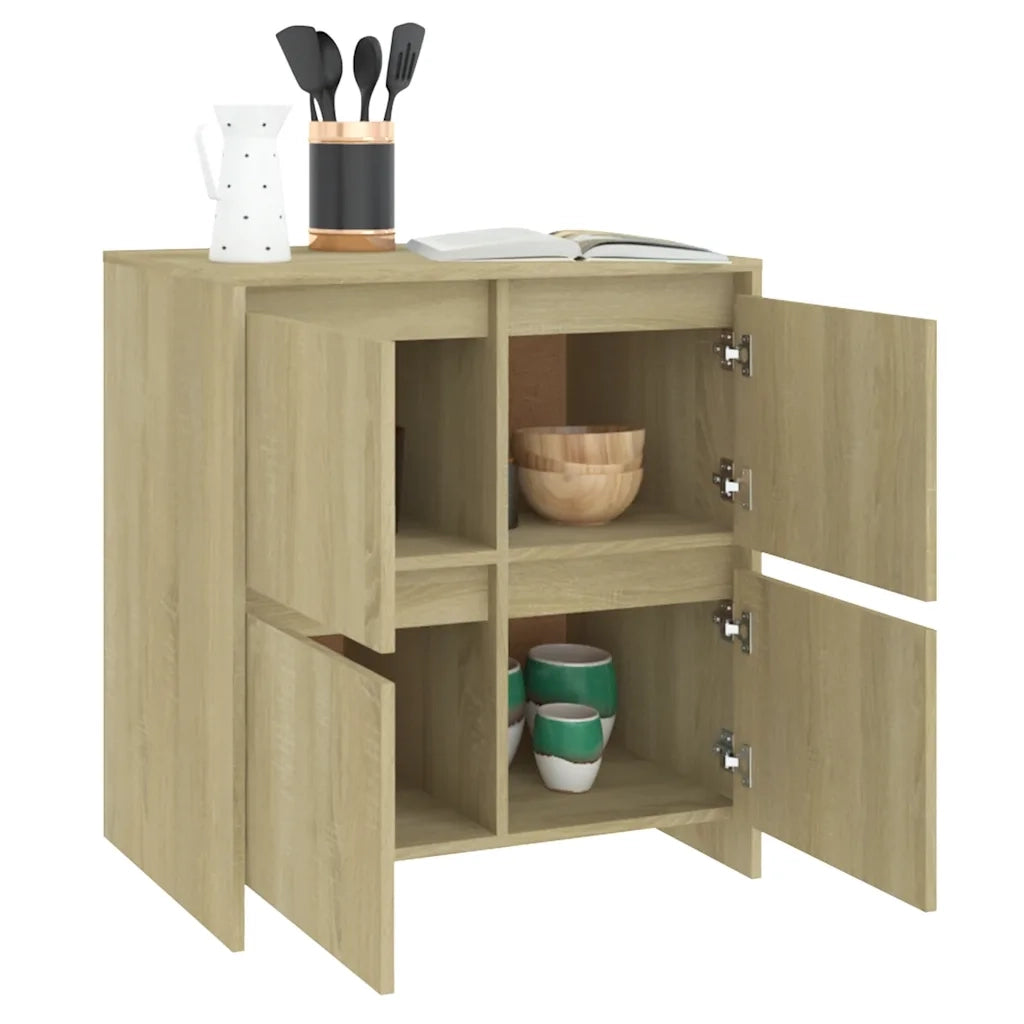 Credenze 2 pz Rovere Sonoma 70x41x75 cm in Legno Multistrato 3098091