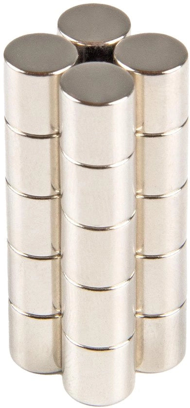 Magnetici neodymium da 20 H | 8 x 8 mm | Magnetici forti a disco per lavagne bianche, lavagne magnetiche, strisce magnetiche, frigoriferi e lavagne magnetiche