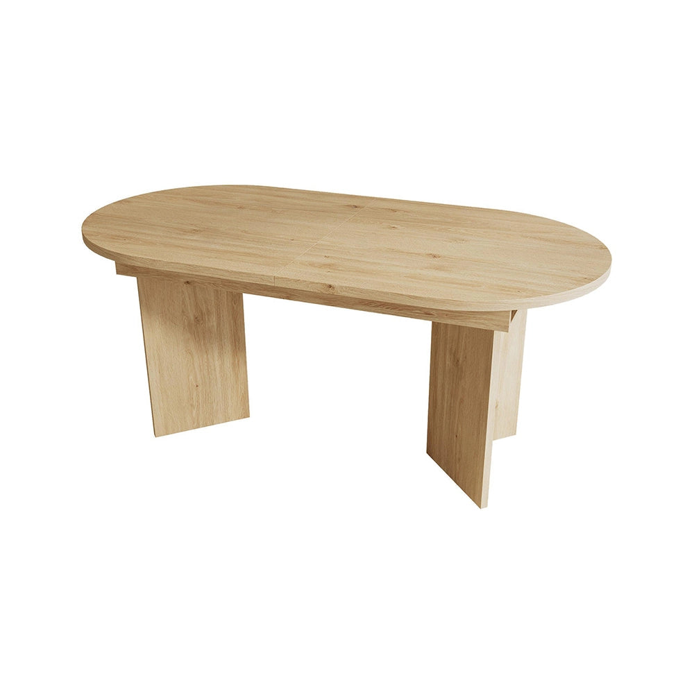Tavolo da pranzo allungabile - Xylo - 140/180x90 cm - Quercia - Per 6-8 persone angoli arrotondati piano spesso
