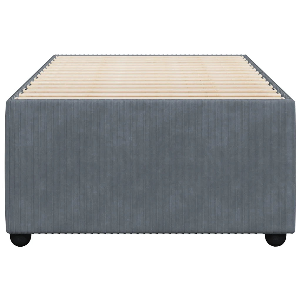 Giroletto senza Materasso Grigio Scuro 90x200 cm Velluto 3284983