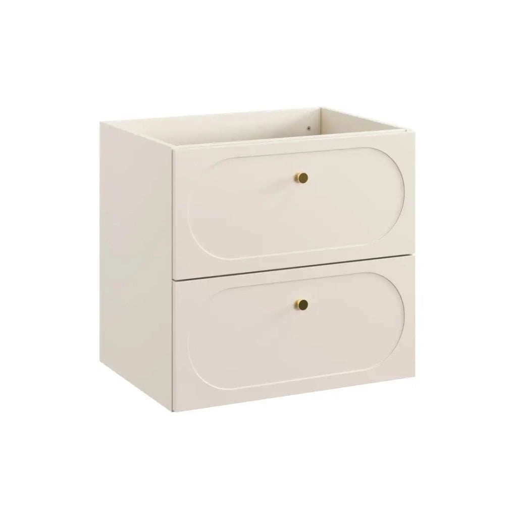 Mobile sottolavabo TORNADO 60 cm – 2 cassetti – Finitura sabbia – Stile contemporaneo