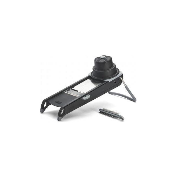 DE BUYER 2015.03 Mandolina Swing Plus Affettatrice Regolabile per Tagli Lisci Ondulati Julienne e Waffle in Acciaio Inox e Polimero Composito colore Nero