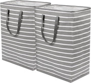 Wastino pieghevole da 2 pezzi 75 litri - piccolo contenitore da bucato dotato di coperchio - 60 x 40 x 34 cm