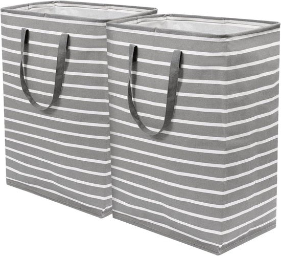 Wastino pieghevole da 2 pezzi 75 litri - piccolo contenitore da bucato dotato di coperchio - 60 x 40 x 34 cm