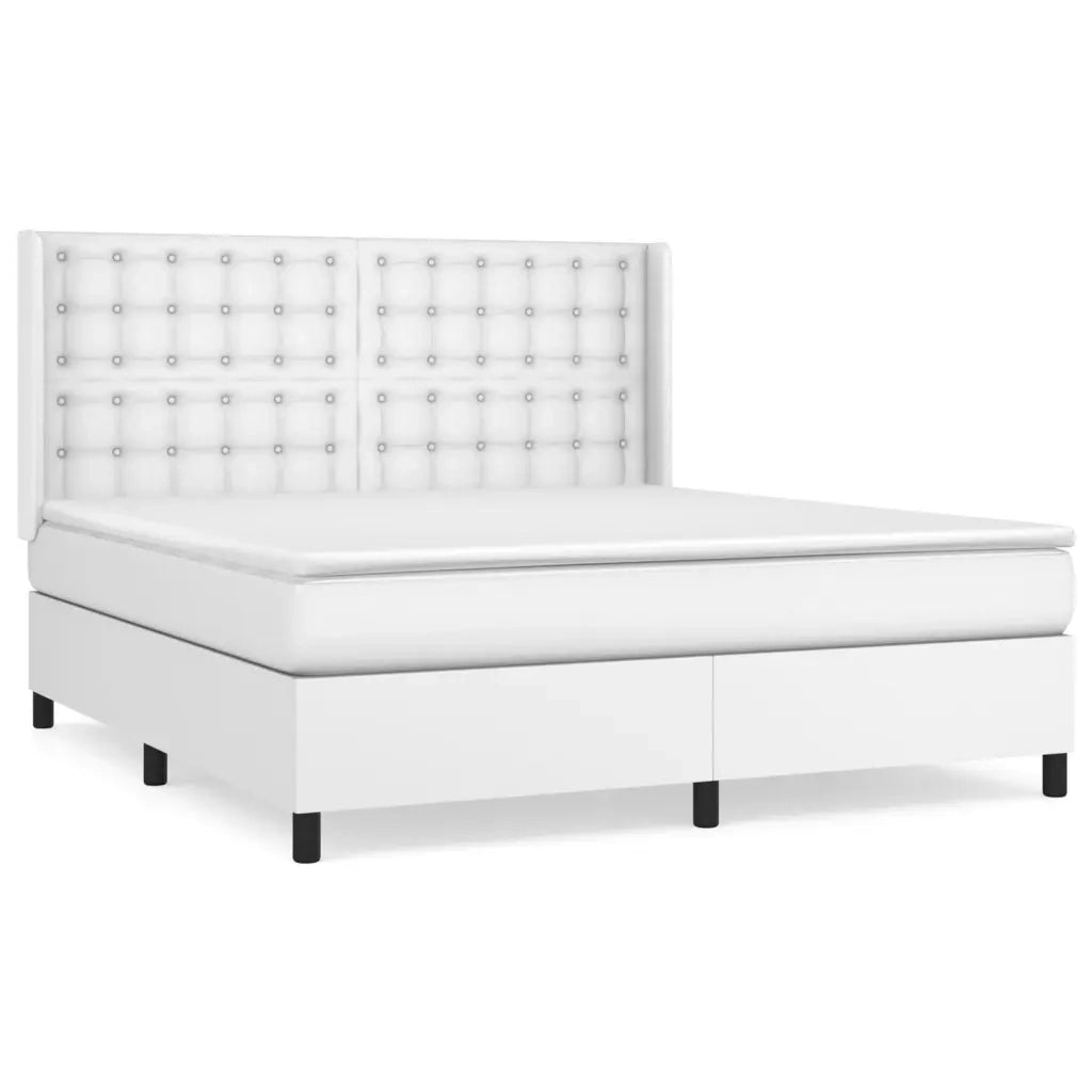 Giroletto a Molle con Materasso Bianco 180x200 cm in Similpellecod mxl 122625