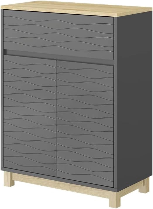 Mobile midi Livia, Antracite, 60 x 80 cm con cassetto