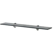 Mensola/armadietto in vetro da parete 70 x 20 cm spessore 8 mm nero 2702155/2