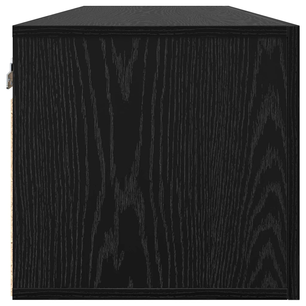 Mobiletto a muro Rovere Nero 100 x 36,5 x 35 cm 879569