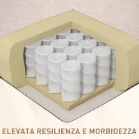 Poltrona Reclinabile con Poggiapiedi, Massaggio e Riscaldamento con 5 Programmi e 8 Punti Vibranti, Beige