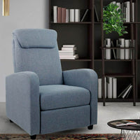 Poltrona Relax Reclinabile Manuale in Tessuto Marta Jeans