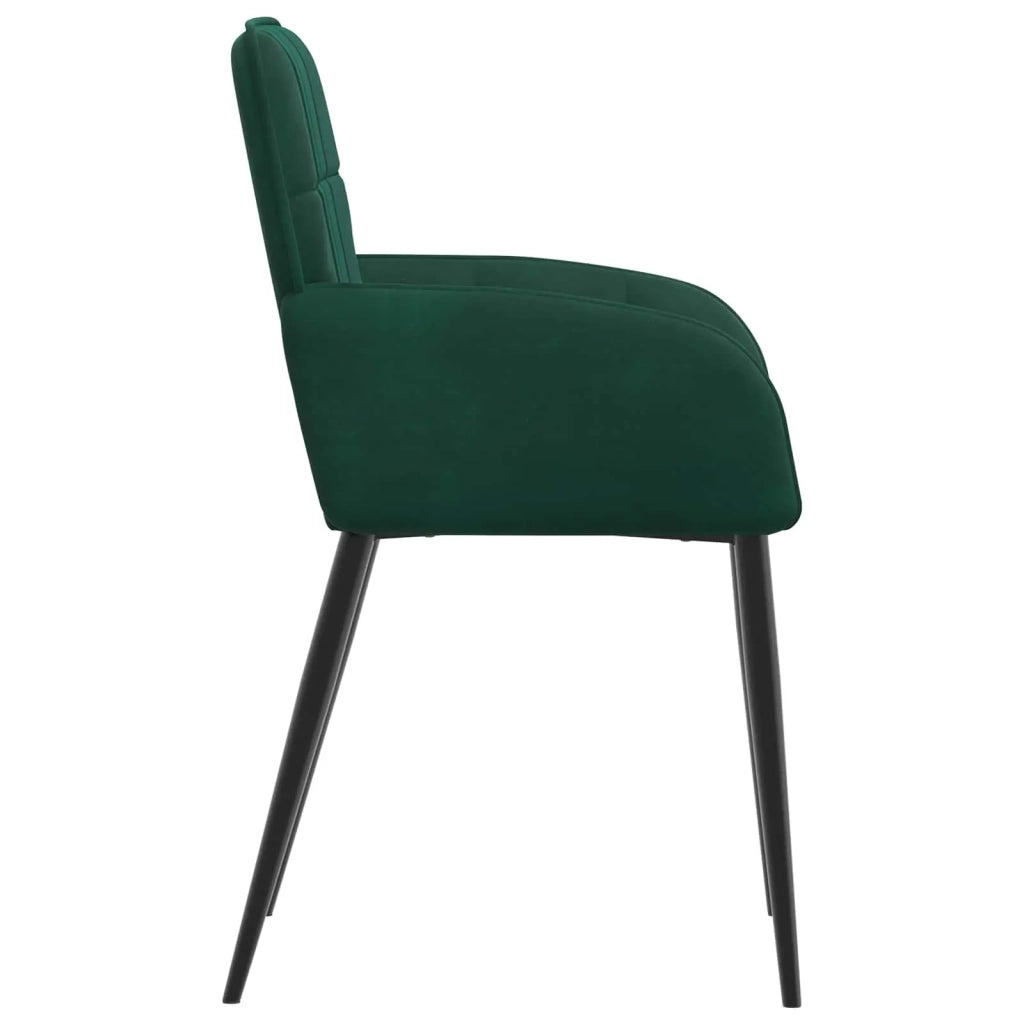 Sedie da pranzo 2 pcs Velluto (V) Verde Scuro 56,5 x 50 x 86 cm 42034273
