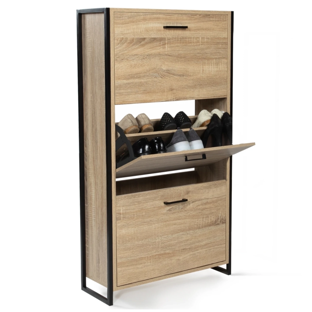 IDMarket - Scarpiera LUIS tre ante design industriale