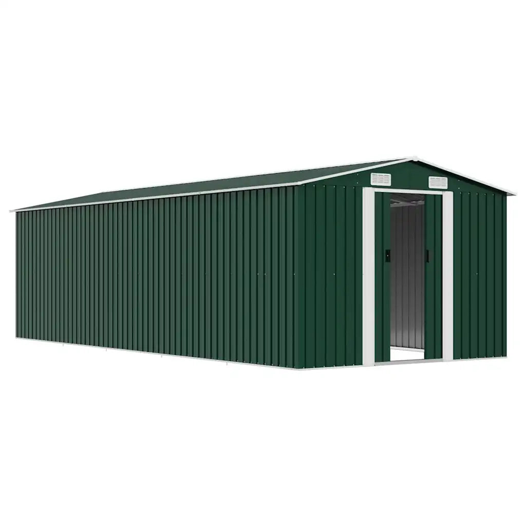 Capanno da Giardino 257x580x181 cm in Metallo Verde cod mxl 65878