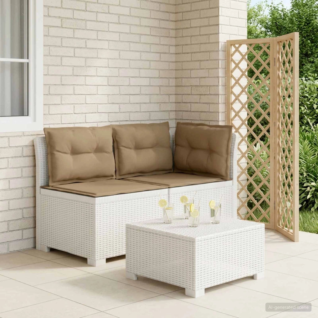 Divano da Giardino a 2 Posti con Cuscini Aspetto Rattan 2 posto 8011950