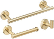 Accessori per la stanza da bagno 3-in-1 - Ospite per asciugamano - Ospite per asciugamano per la parete - Finitura a specchio - Acciaio inossidabile - Sostenibile - Accessori per la stanza da bagno