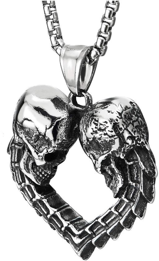Hanger a Stagno Vintage - Due Testine Drago - Forma Cuore