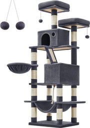 Casa da gioco per gatti / grande albero da arrampicata - casa per gatti 55 x 45 x 168 cm