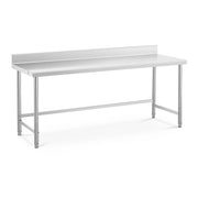 Tavolo da lavoro in acciaio inox piano di lavoro in acciaio inox piano di lavoro professionale tavolo da lavoro cucina alzatina a parete 200 x 70 cm 95 kg 14_0005122