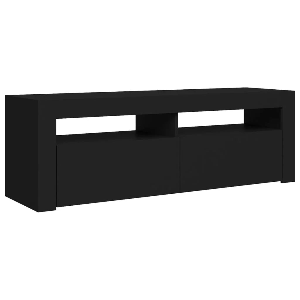 Mobile TV multimediale scaffale TV credenza mobile TV sala da pranzo soggiorno camera da letto con luci LED 120 x 35 x 40 cm nero 02_0026527