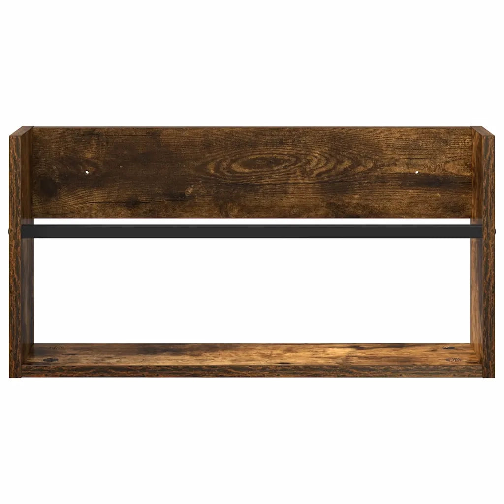 Scaffale per riviste 2 pz Rovere fum¨¦ 60 x 12 x 30 cm CFW7856185