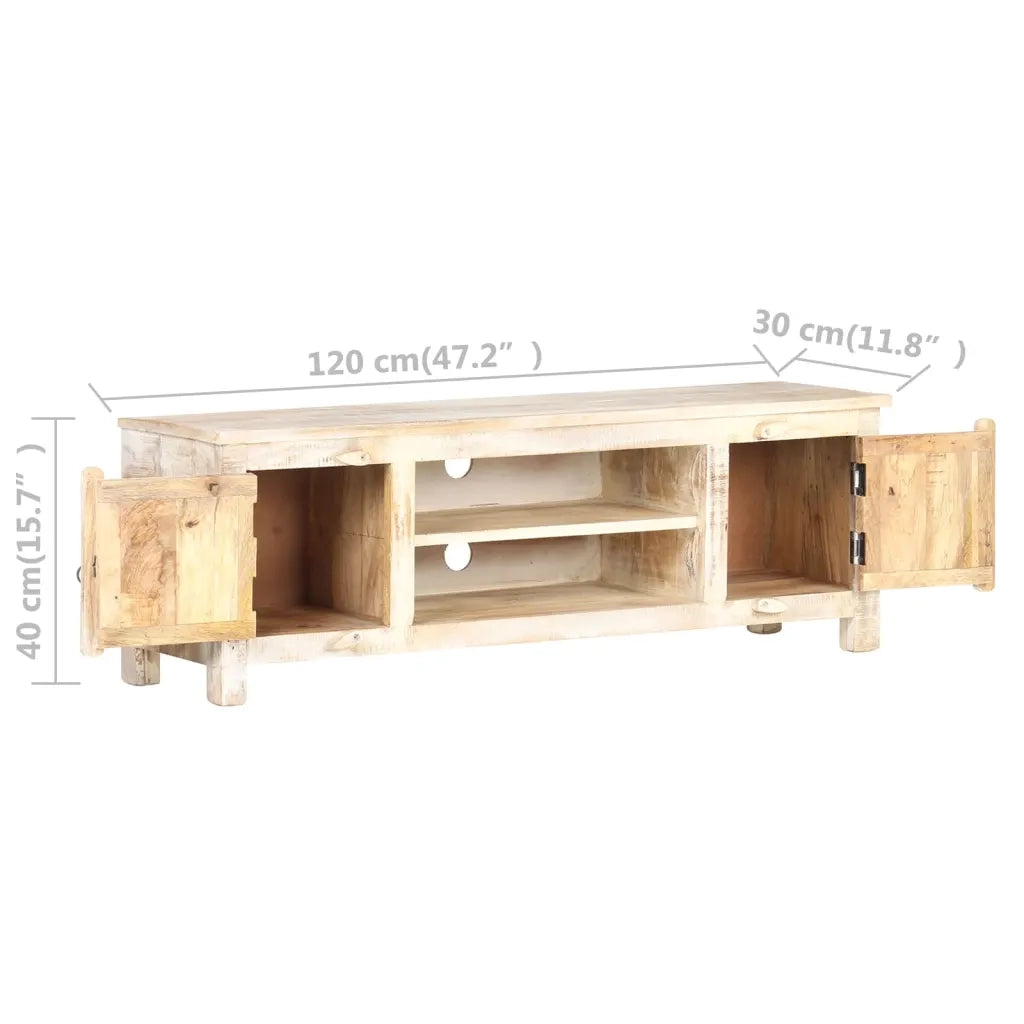 Mobile Porta TV 120x30x40 cm in Legno di Acacia Grezzo 320237