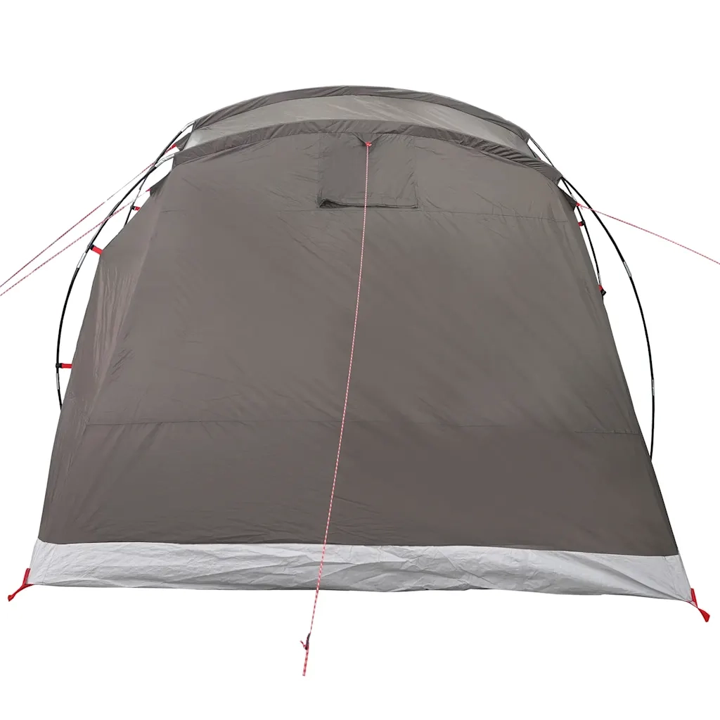 Tenda Familiare a Tunnel per 6 Persone-Tenda da campeggio Marrone Impermeabile 341077