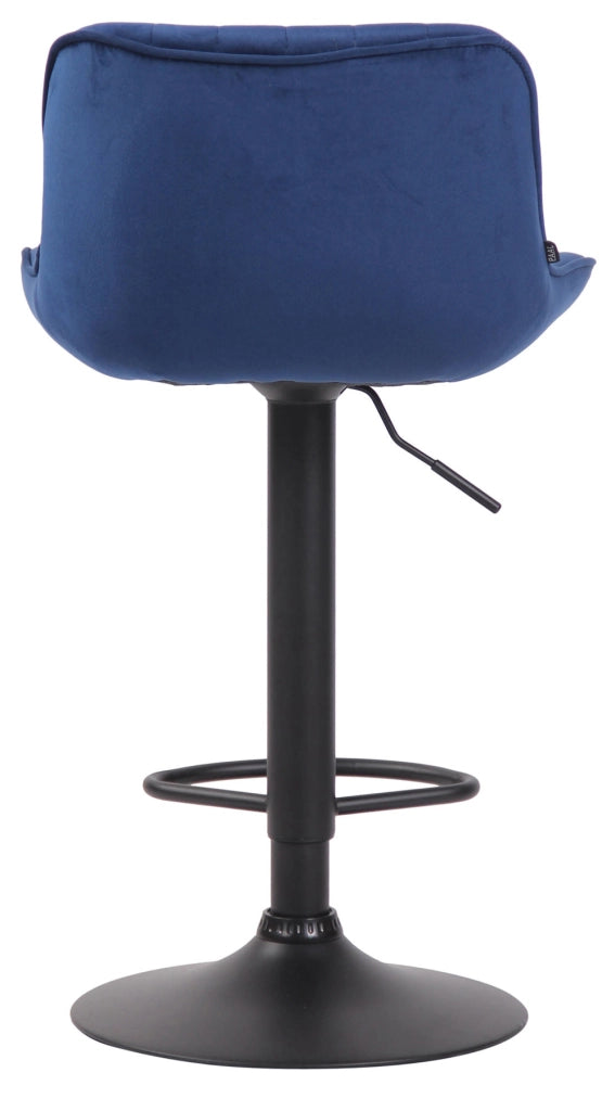 Set di 2 sgabelli da bar Lentini Velvet blu,nero