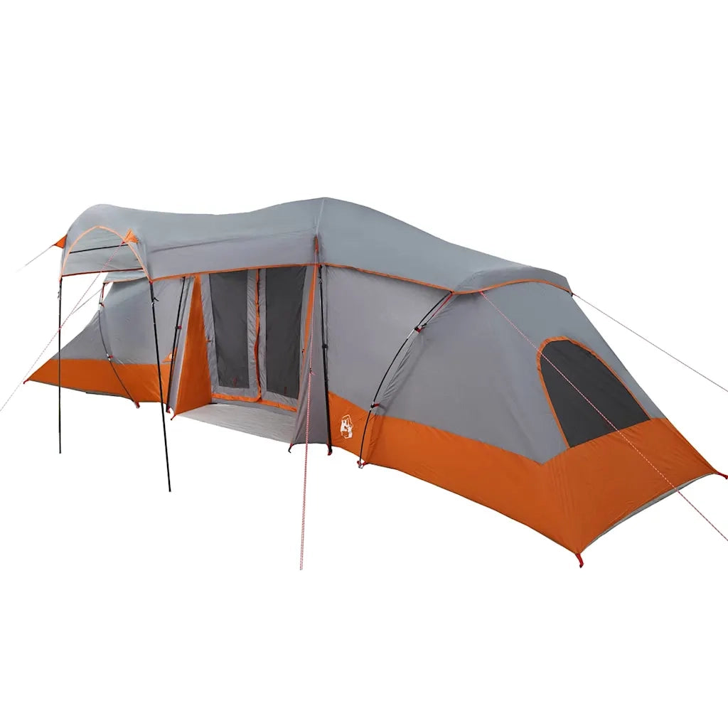 Tenda Familiare con tetto-Tenda da campeggio Grigio e arancione 721 x 335 x 212 cm