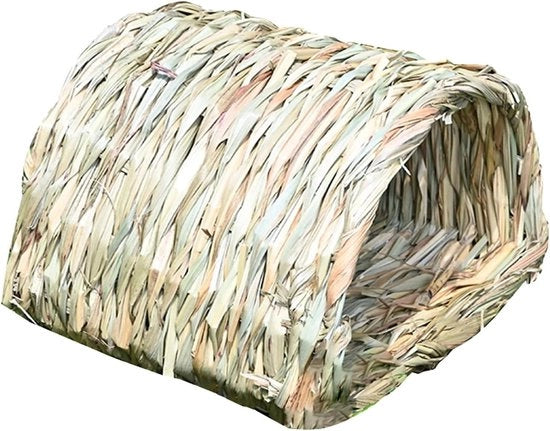 Tunnel di Paglia Tessuta per Hamster, Cavia e Coniglio - Giocattolo per Piccoli Animali di Compagnia