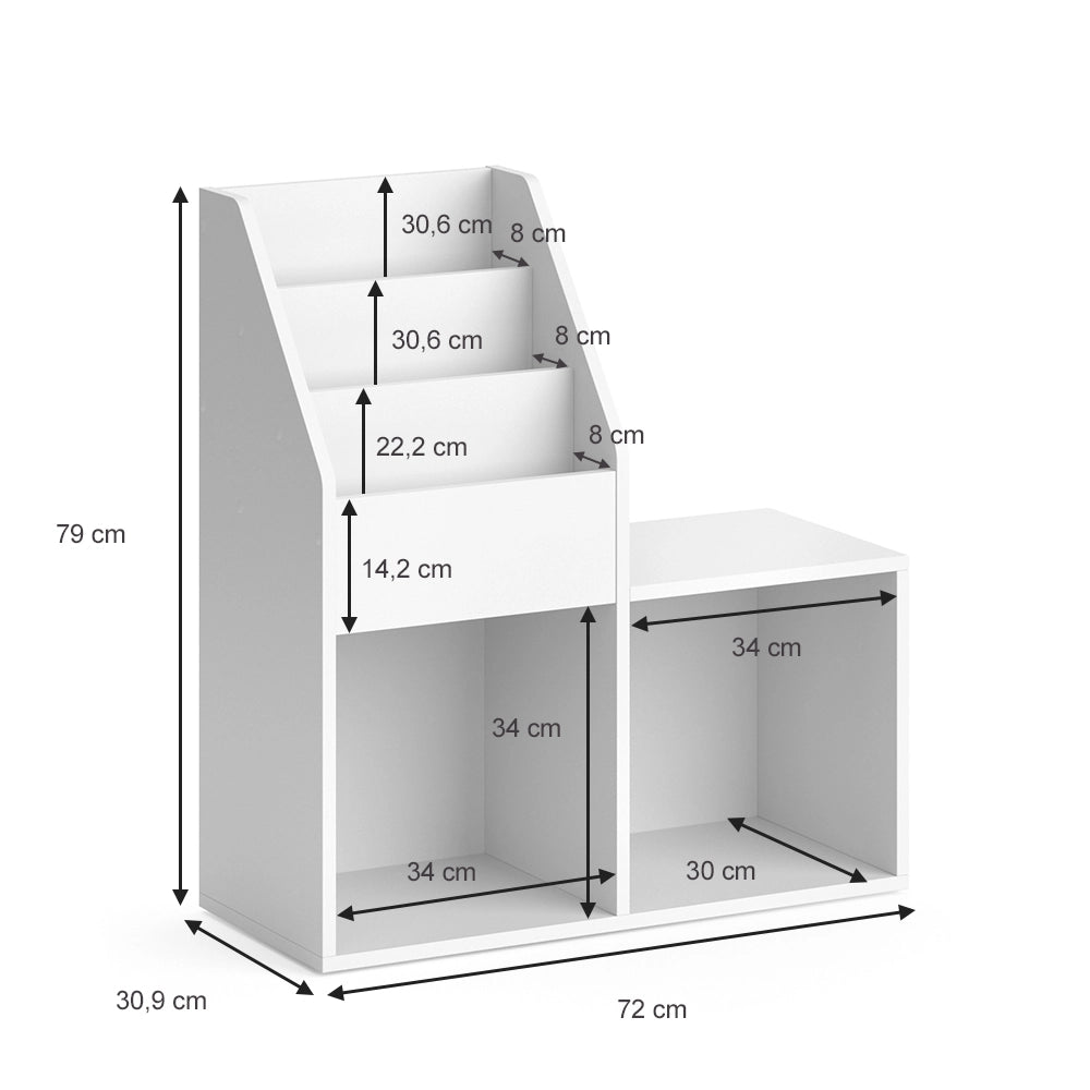 Vicco Libreria Bianco 72 x 79 cm