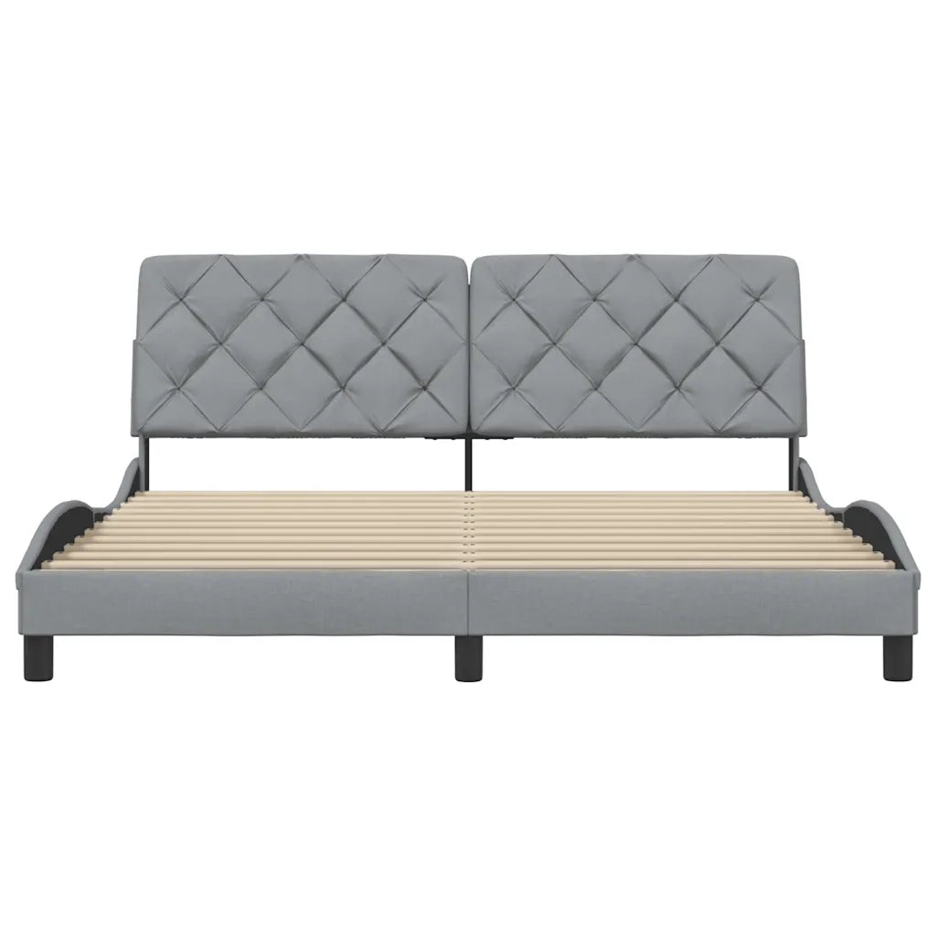 Giroletto senza Materasso Grigio Chiaro 180x200 cm Tessuto 3310615