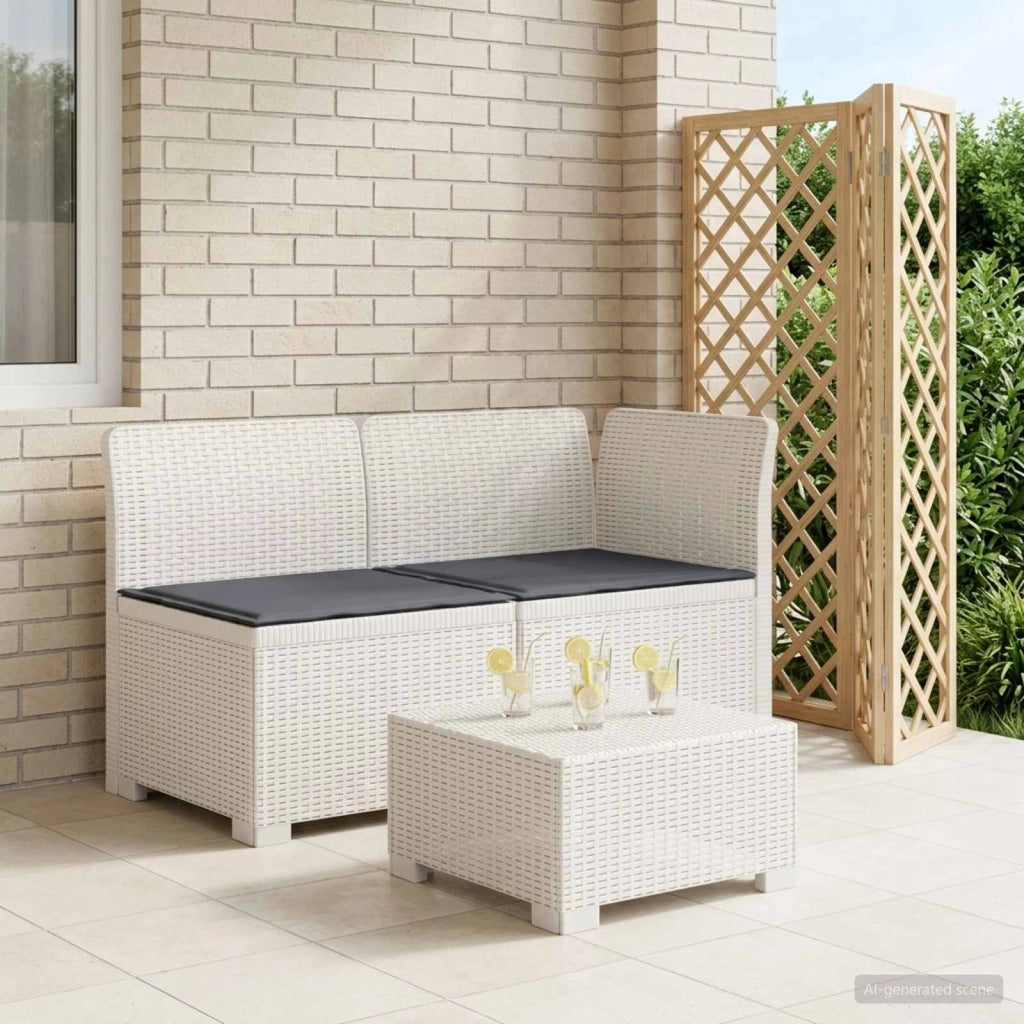Divano da Giardino a 2 Posti con Cuscini Aspetto Rattan 2 posto 8011935
