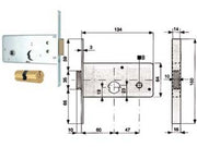 2pz serratura infilare fasce catenaccio 2 mandate scrocco mm.64 h 805 mm.60 cod:ferx.fer52139