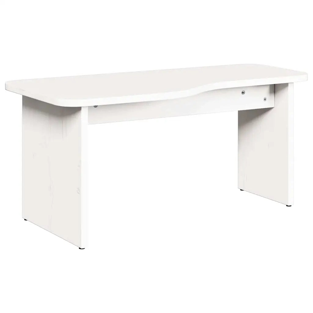 Tavolino da salotto 2 pcs Bianco Legno di pino massello 873524