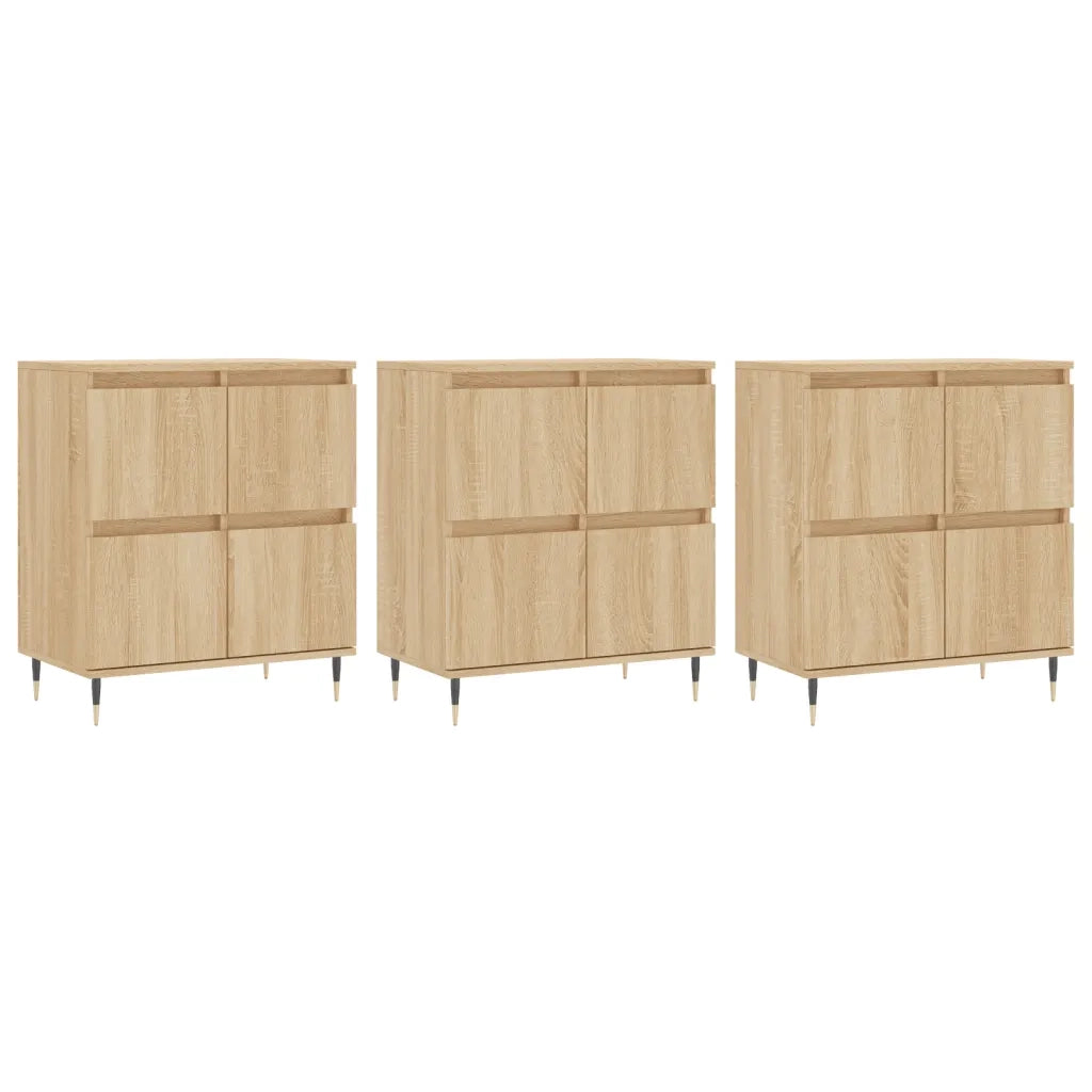 Credenze 3 pz Rovere Sonoma in Legno Multistratocod mxl 101394