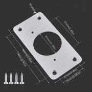 Pannelli di riparazione a scharniere per armadi - 8 pezzi in acciaio inossidabile con viti di fissaggio