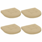 Cuscini per Sedia in 4 Pezzi 4 pz 100% Poliestere Beige 945294