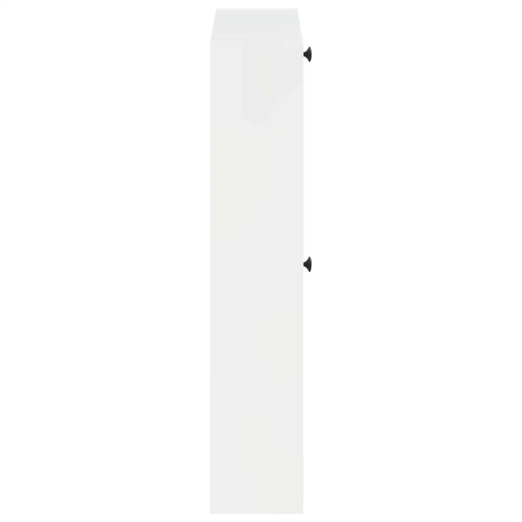 Mobiletto per Scarpe da Muro EDE 71 x 17 x 86 cm Bianco Lucido 895979