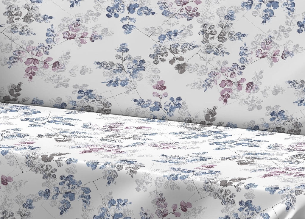 Telo Arredo Granfoulard Copritutto Salvadivano 100% Cotone Dis. Petalo - Singolo - Azzurro