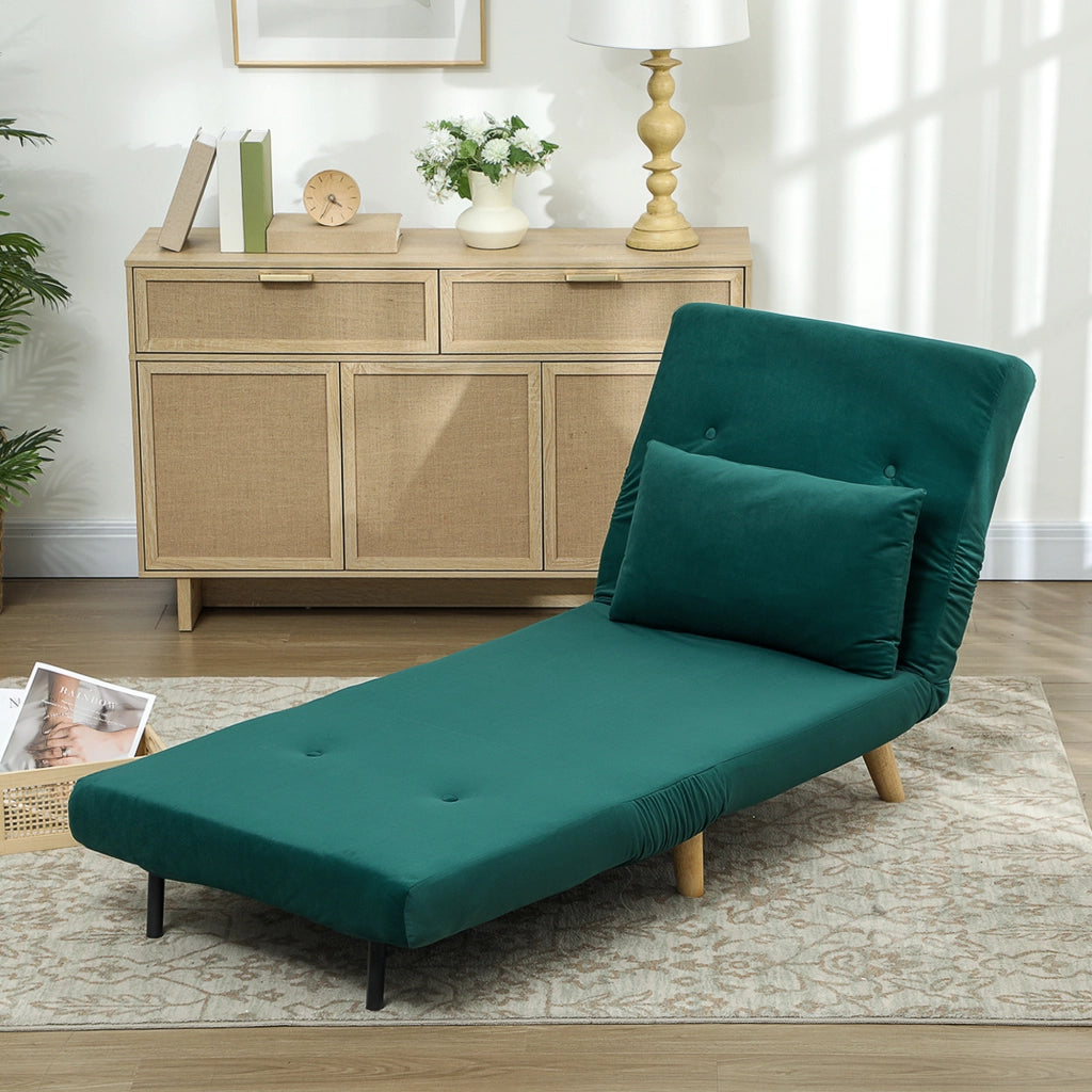 Poltrona letto reclinabile ¨C zephmum ¨C velluto verde scuro 120 kg