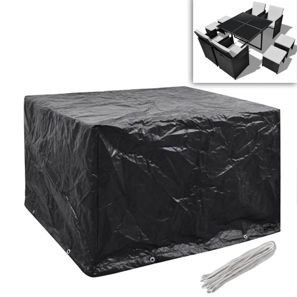 Coperture Arredi Giardino | Telone per mobili da esterni 2 pz Polyrattan 8 Occhielli 113x113cm