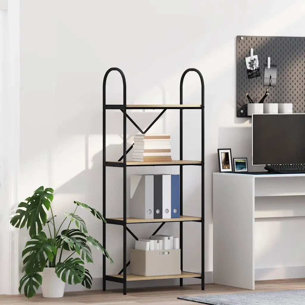 Libreria-Scaffale per Libri-Mobile di Stoccaggio Rovere Sonoma 60 x 30 x 146 cm Legno multistrato 912263